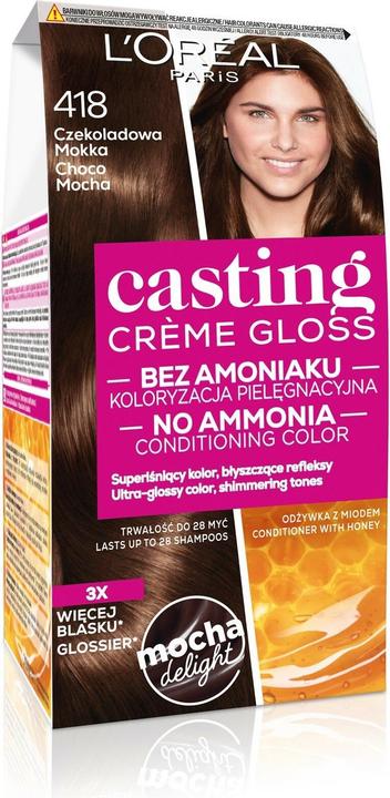 L'Oréal Paris L'Oreal Casting Creme Gloss Hair Dye 418 Chocolate Mocha (418 Chocolate Mocha)