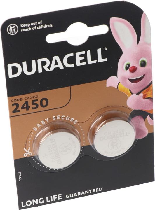 Image du produit Duracell Pile au lithium, pile bouton, CR2450, 3V (2 pcs, CR2450, 620 mAh)
