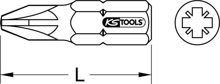Produktbild KS Tools 1/4" Edelstahl-Bit, PZ (PZ1)