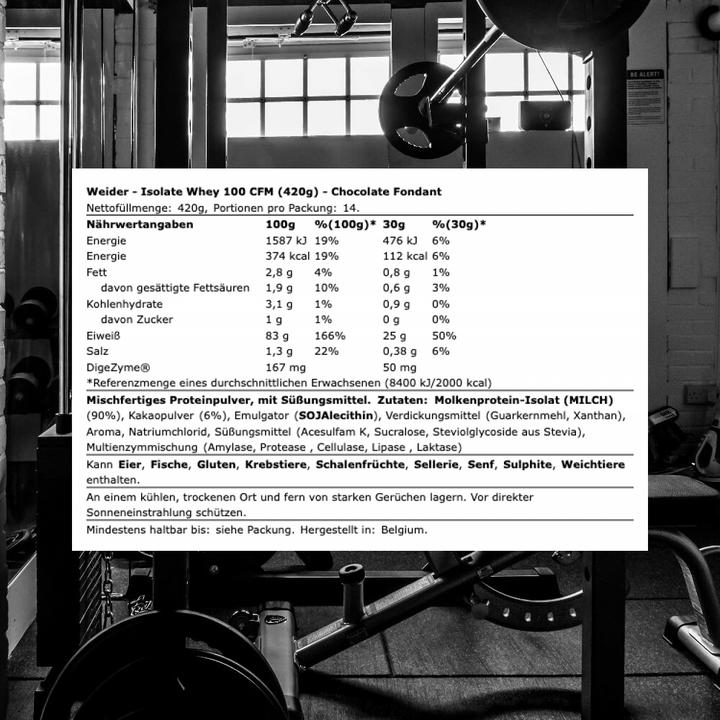 Image du produit Weider Isolate Whey 100 CFM (1 pcs, 420 g)
