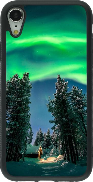 Actual product image PhoneLook Coque Silicone rigide noir Winter 22 Northern Lights (Apple iPhone XR)