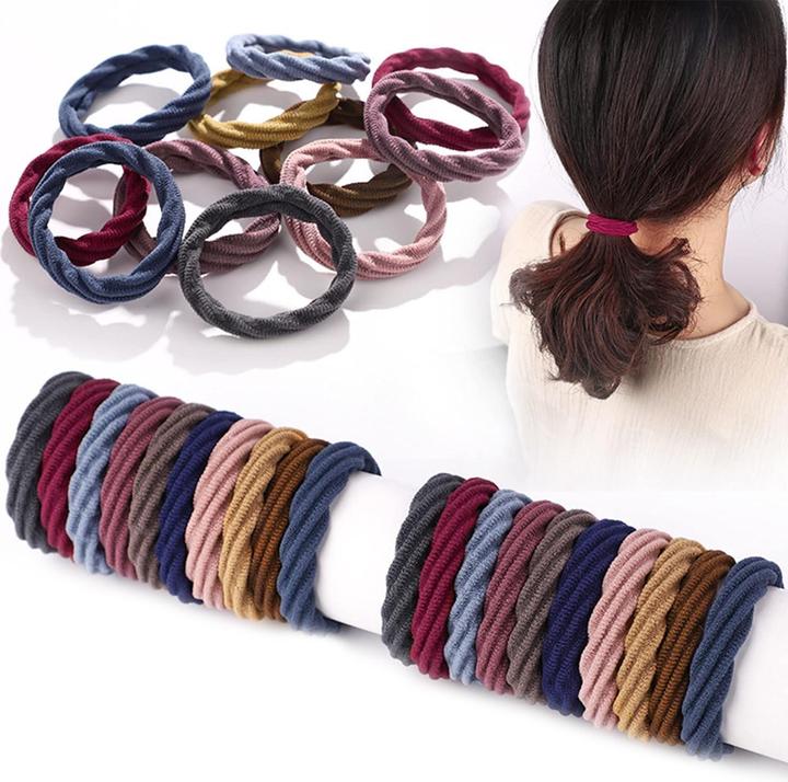 Produktbild ASMI 100 Stück elastische Haargummis (Haargummi)