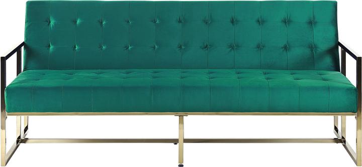 Produktbild Beliani Schlafsofa 3-Sitzer Samtstoff smaragdgrün MARSTAL (3-Sitzer)