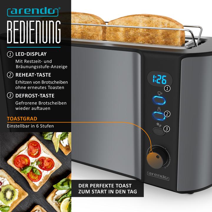 Immagine prodotto Arendo Set per la colazione, bollitore in acciaio inox da 1,5 l con selezione della temperatura e (1.50 l)