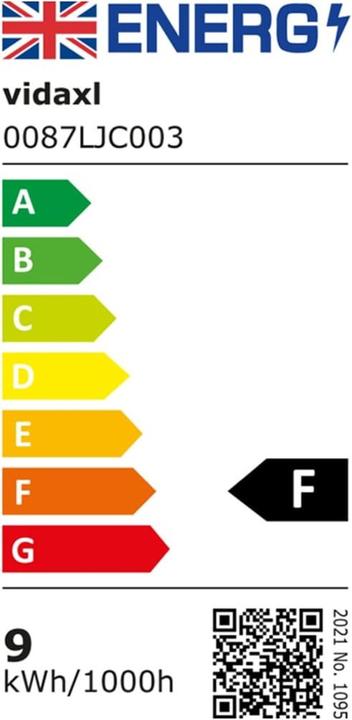 Label énergétique VidaXL Lampe murale (550 lm, IP54)