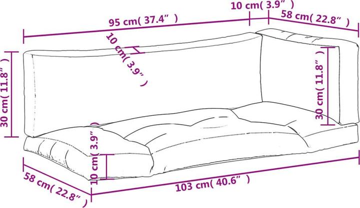 Image du produit VidaXL Coussin pour palette 58X58X10 cm Tissu Oxford (58 x 58 x 10 cm)