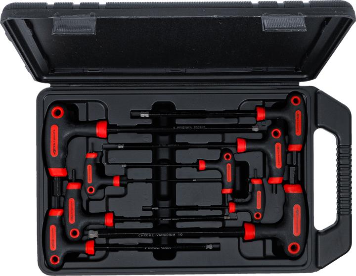 Produktbild BGS Schraubendreher-Satz mit T-Griff und seitlicher Klinge Innensechskant 2 - 10 mm 9-tlg. (Innensechskant)