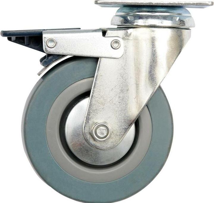 Toya Roue pivotante Vorel avec frein en caoutchouc gris 50 mm