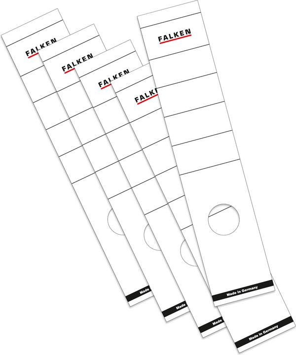 Produktbild Falken Ordnerrückenschild, sk, lang/breit, 60 x 290 mm, weiss, Polybeutel mit 10 Stück