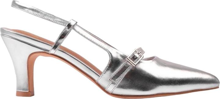 Actual product image Where's That From Womens/Ladies On Point Sling Back Buckle Detail Mid Heel Sandals (36)