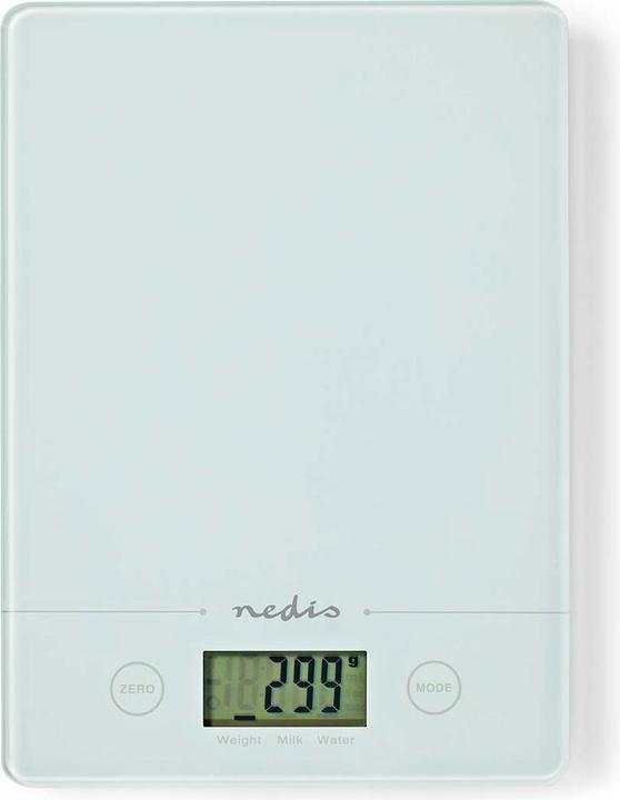 Actual product image Nedis Kitchen Scales | Digital | Glass / Plastic | CR 2032 Battery | White