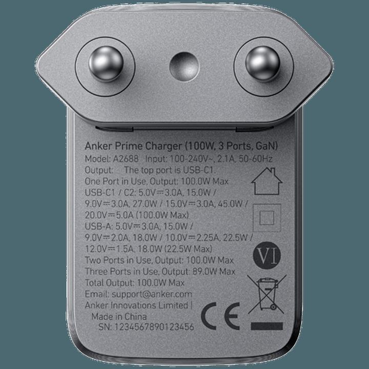 Image du produit Anker Prime Charger 100W 3 ports GaN (100 W)