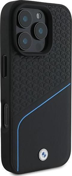 Produktbild BMW BMHMP16L23RDCLK iPhone 16 Pro 6.3" czarny/black hardcase Sign Leather Textured And Line MagSafe (Apple iPhone 16 Pro)