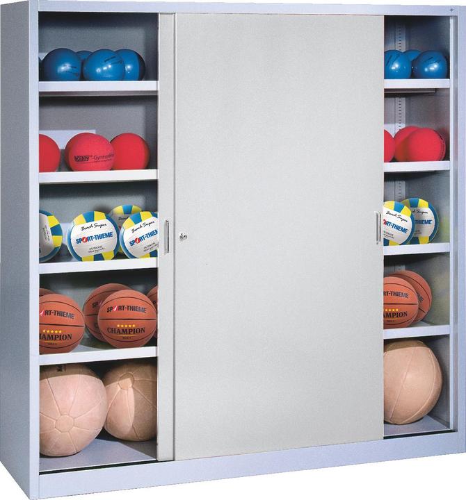 C+P Ballschrank (HxBxT: 195x160x50 cm, mit Vollblech-Schiebetüren, Typ 4)