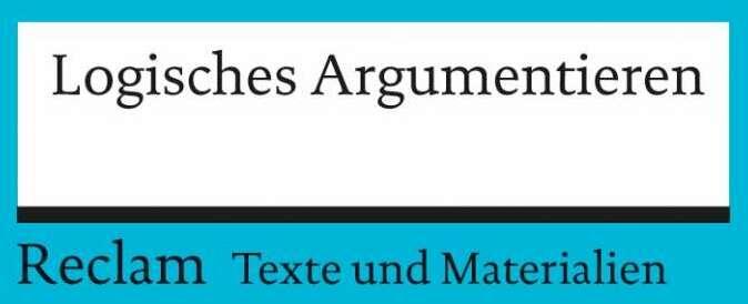Actual product image Logisches Argumentieren (German, Wolfgang Weimer, 2005)