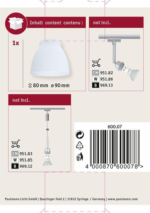 Produktbild Paulmann DecoSystems Schirm Wolbi