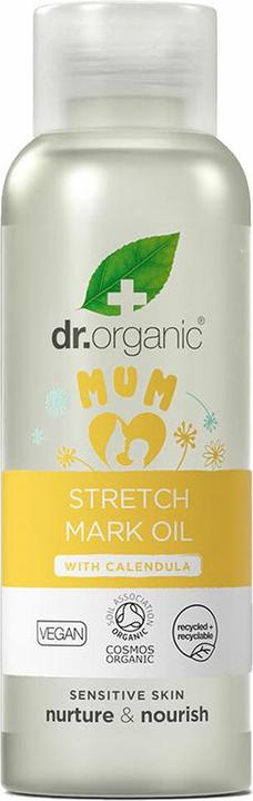 Dr. Organic Stretch Mark Oil with Calendula Firm Smooth Pregnancy Natural Vegan Reduce appearance of (Körperöl, 100 ml)