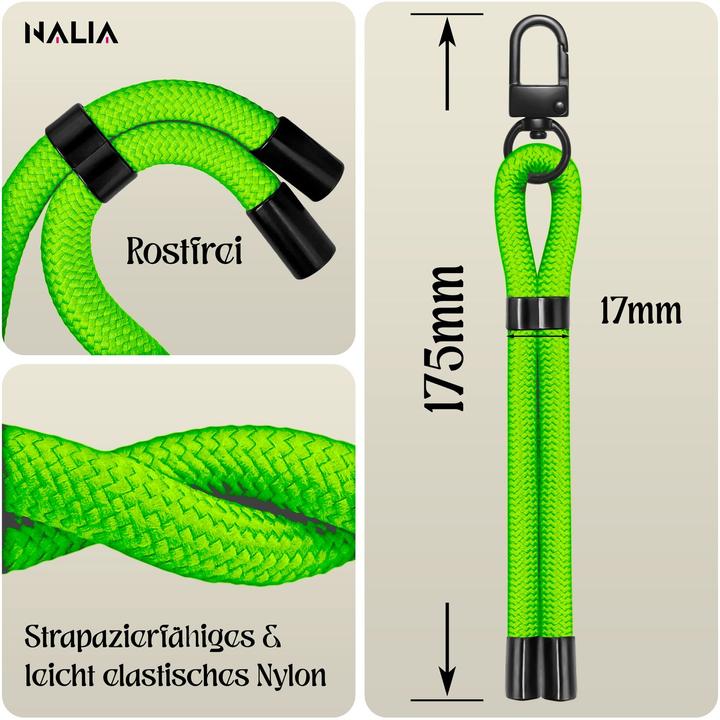 Actual product image Nalia Wristy Lanyard Handykette – Universal Trageband für Smartphones – Verstellbar, Soft & Elastisch