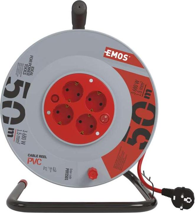 Immagine prodotto Emos Avvolgicavo IP20 1,5mm Schuko 50 m (50 m)