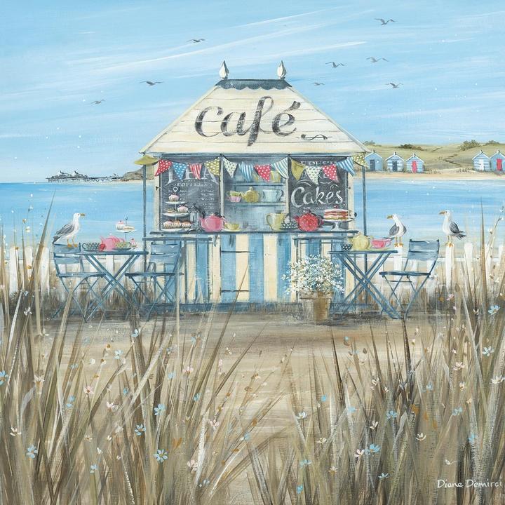 Image du produit Diane Demirci - Impression sur toile BEACH CAFE (30 x 30 cm)