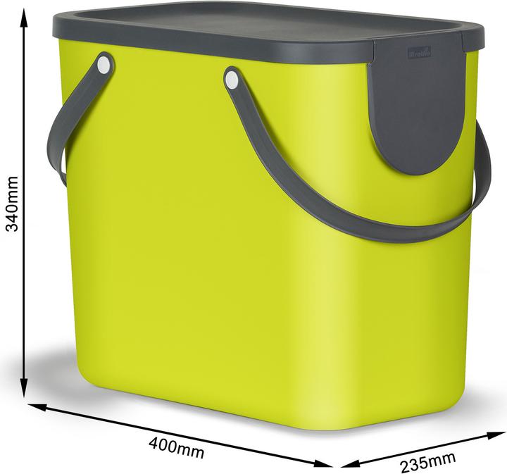 Produktbild Rotho Mülleimer ALBULINO, 25L, gelb sp. (25 l)