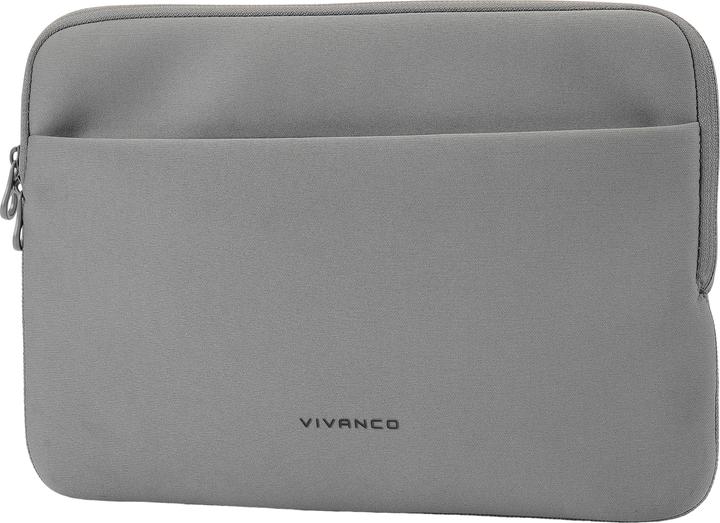 Produktbild Vivanco NEO PRO Notebook Sleeve fuer 13-14" Geraete, inkl. Vorderfach, grau, Neopren (14")
