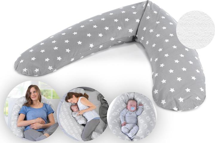 Actual product image Theraline Nursing pillow "The Comfort" with micro pearl filling incl. cover 180 cm (34 cm)
