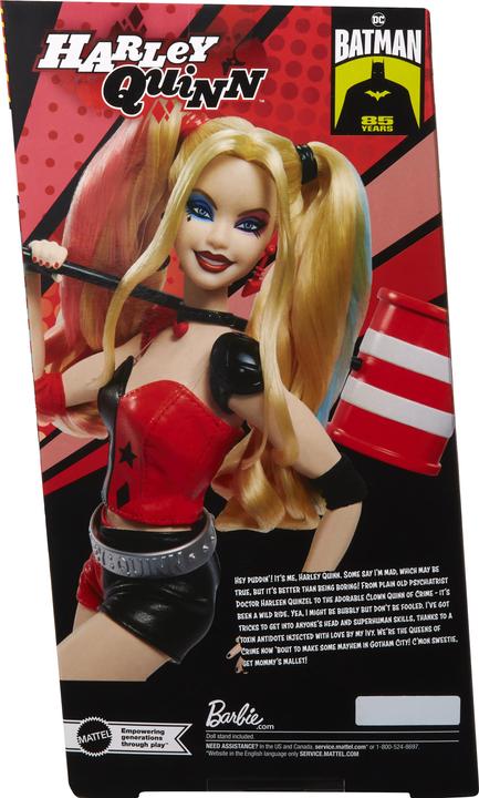 Productafbeelding Barbie Signature Harley Quinn Sammlerpuppe mit beweglichem Körper, ikonischem Outfit und Schlägel