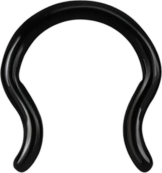 Actual product image Star Piercing Septum ring black (without brass, Surgical steel 316L)
