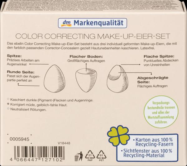 Actual product image dm ebelin Make-up-Eier-Set
