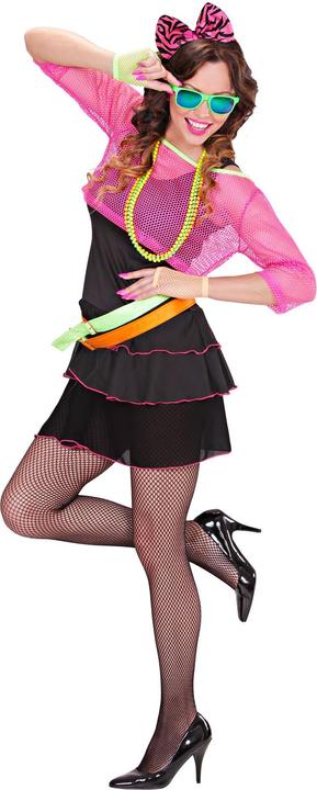 Actual product image Widmann 80s JAHRE GROUPIE GIRL (dress, net top, belt, headband with bow), M (M)