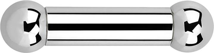 Produktbild Star Piercing Barbell silber mit zwei Kugeln (ohne Messing, Chirurgenstahl 316L)