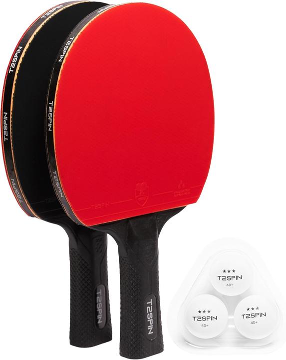 Produktbild T2Spin Ping Pong Schläger-Set mit Bällen