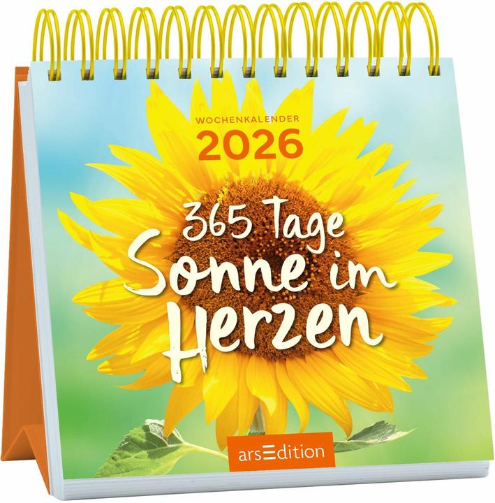 Produktbild Mini-Wochenkalender 365 Tage Sonne im Herzen 2026 (Harter Einband, Deutsch)