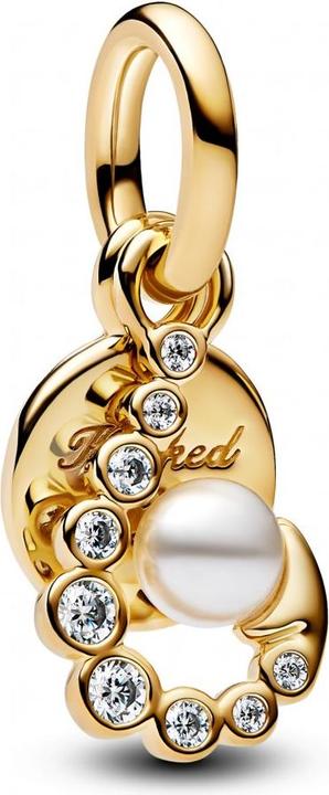 Actual product image Pandora Hook Double Dangle Charm (Gold plated, Metal)