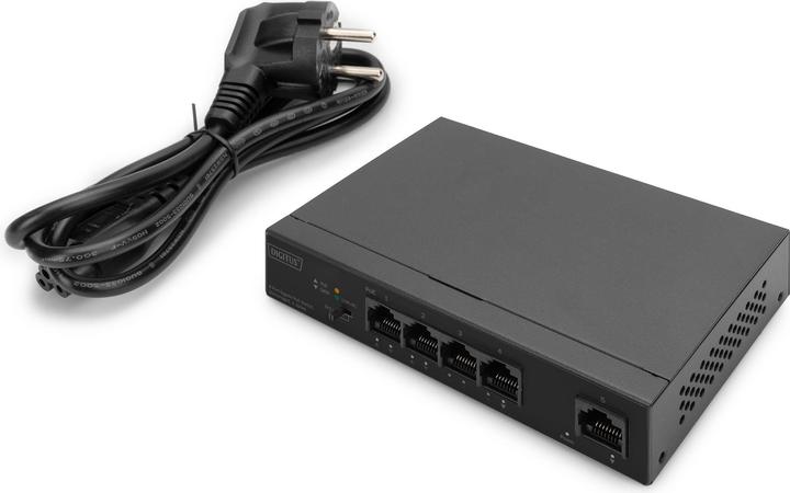 Produktbild Digitus Gigabit Ethernet PoE Switch 4-port PoE + 1-port uplink, 60W PoE Budget (4 Ports)