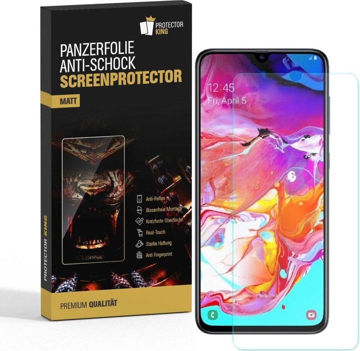 Produktbild Protectorking 6x Panzerfolie Anti-Shock matt entspiegelt (6 Stück, Samsung Galaxy A70)