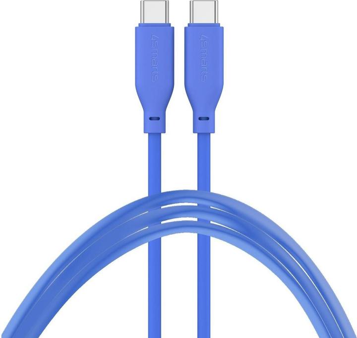 Actual product image 4smarts USB-C / USB-C Silicone Cable High Flex 60W 1.5m blue (1.50 m, USB 2.0)