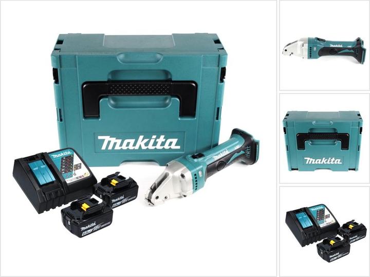 Immagine prodotto Makita DJS 161 RGJ Cesoia per metallo a batteria 18V in valigetta Makpac + 2x Batterie 6,0 Ah + Cari
