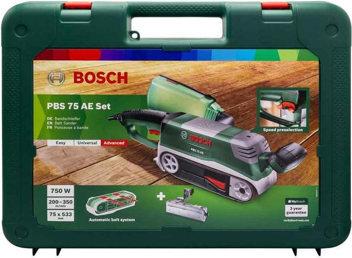 Produktbild Bosch Home & Garden Bandschleifer PBS 75 AE Set (Bandschleifer, 750 W)