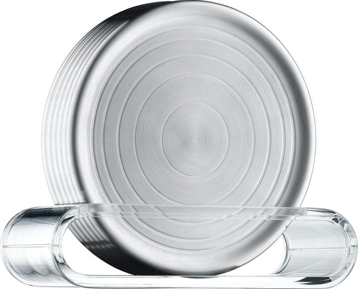 WMF Gläserteller Glasuntersetzer Untersetzer Set 6tlg LoftBar Edelstahl mattiert (6 x, Glasuntersetzer)