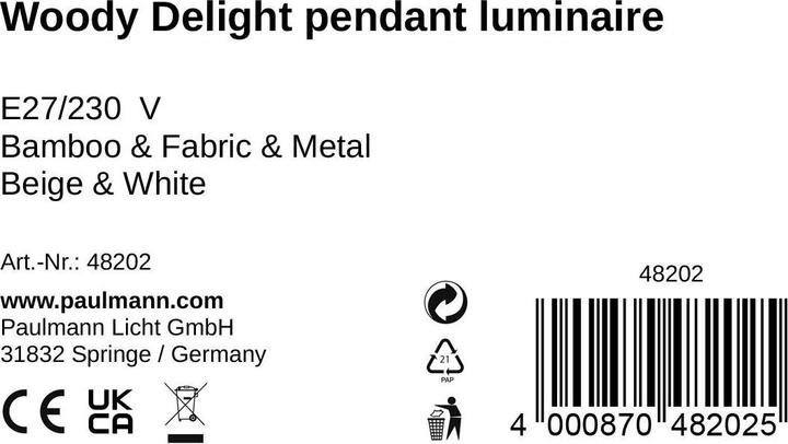 Nutritional values and ingredients Pauleen Woody Delight (E27, 0 lm)