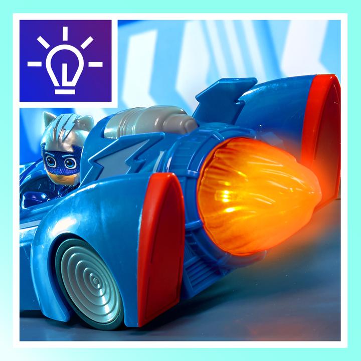 Produktbild PJ Masks Power Heroes Super-Katzenflitzer, Catboys Fahrzeug, Lichter, Geräusche, Vorschulspielzeug f