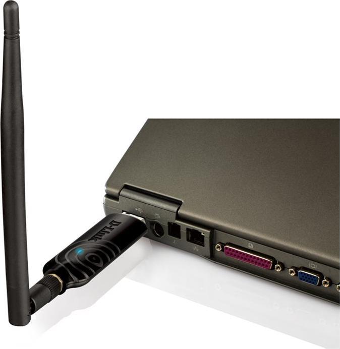 Image du produit D-Link DWA-137, Avec fil, USB, WLAN, Wi-Fi 4 (802.11n), Noir (USB)