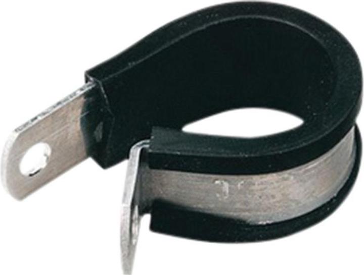 Actual product image HellermannTyton Cable p clip minium alloy 25.4 D black (Cable bridge, 40 cm)
