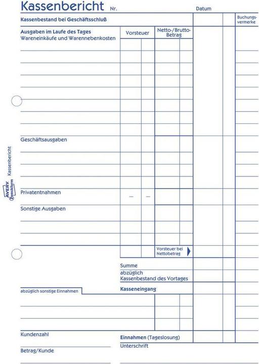 Actual product image Avery rapport de caisse, A5 (50 x)