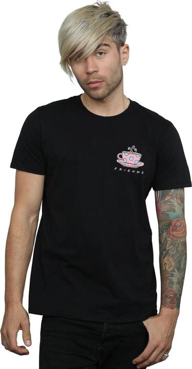 Actual product image Friends Mens Coffee Cup Breast Print T-Shirt (S)