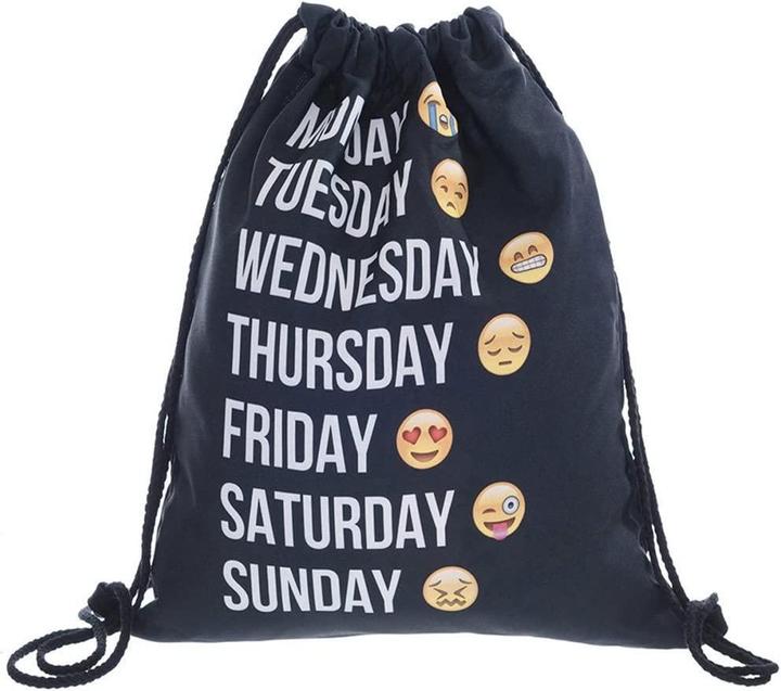 Produktbild JTI Klassische Kordelzugtasche mit Smiley-Motiv - Nr. 3