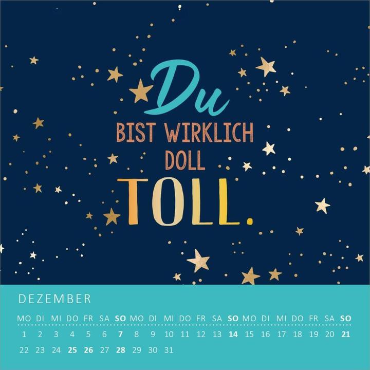 Image du produit Mini calendrier mensuel "A quel point es-tu fantastique? 2025 (11,5 x 11,5 cm, Couverture rigide, Allemand)
