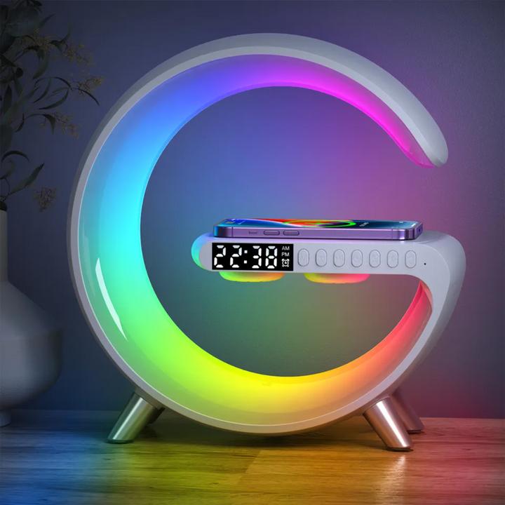 Immagine prodotto Shenzhen Stazione di ricarica wireless 5-in-1 con sveglia e luce LED (9 W)